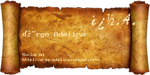 Ürge Adelina névjegykártya